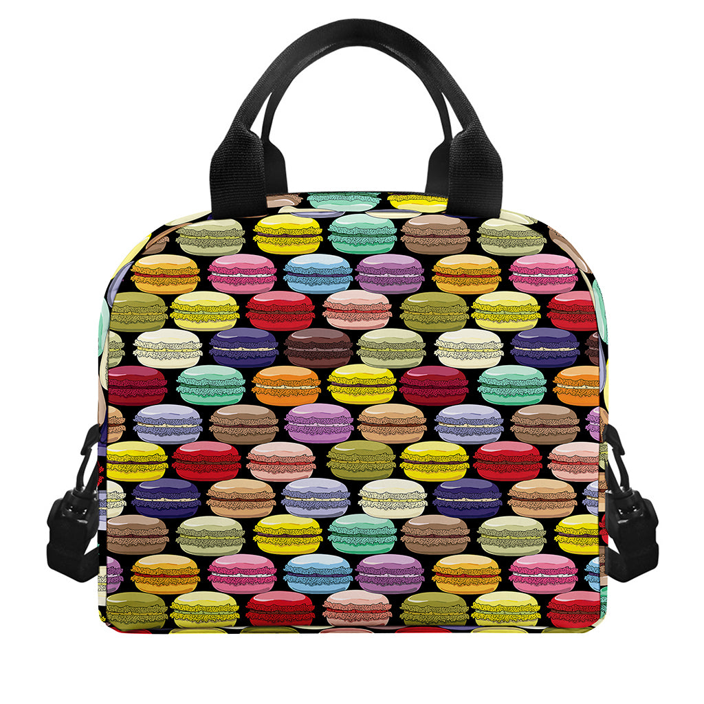 French Macarons Pattern Print Insulated Lunch Bag