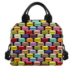 French Macarons Pattern Print Insulated Lunch Bag