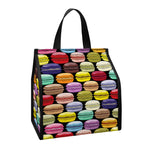 French Macarons Pattern Print Insulated Lunch Tote