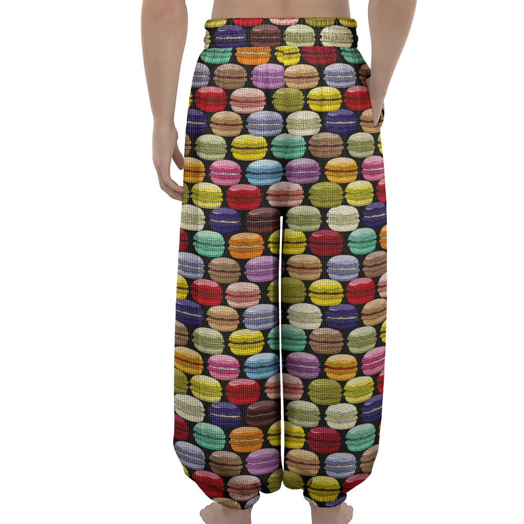 French Macarons Pattern Print Lantern Pants