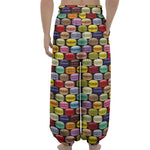 French Macarons Pattern Print Lantern Pants
