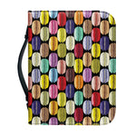French Macarons Pattern Print Leather Bible Cover