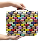 French Macarons Pattern Print Leather Bible Cover