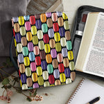 French Macarons Pattern Print Leather Bible Cover