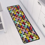 French Macarons Pattern Print Long Kitchen Mat