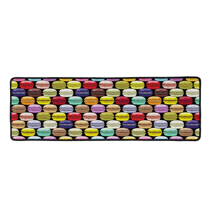 French Macarons Pattern Print Long Kitchen Mat