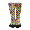 French Macarons Pattern Print Long Socks