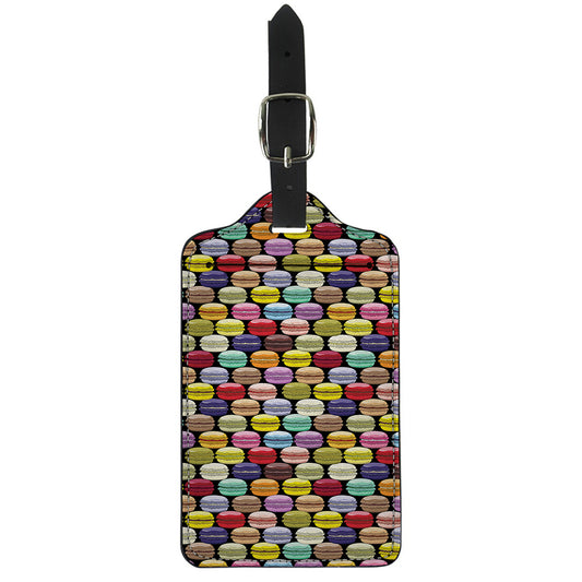 French Macarons Pattern Print Luggage Tag