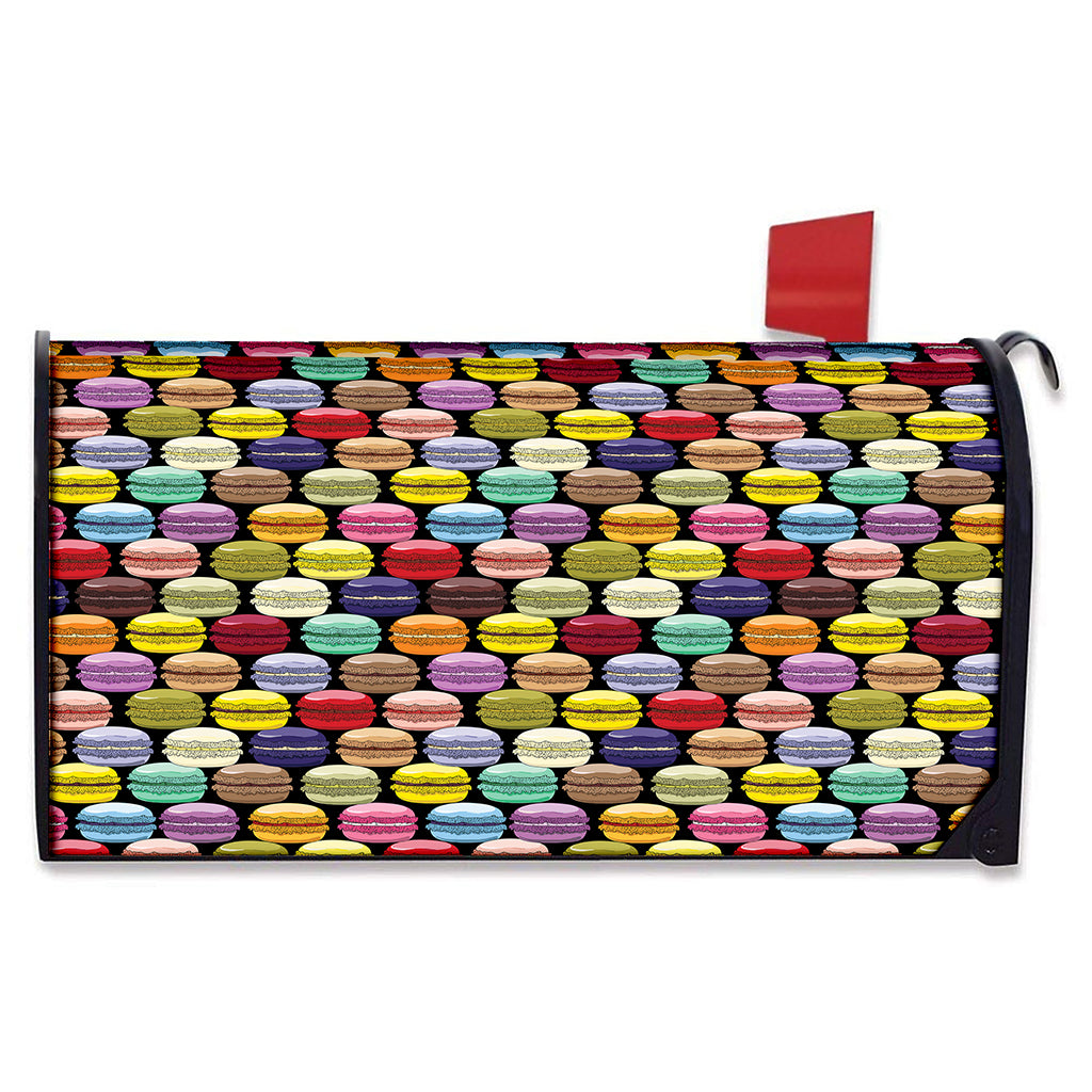 French Macarons Pattern Print Mailbox Cover