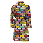 French Macarons Pattern Print Men's Bathrobe
