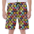 French Macarons Pattern Print Men's Beach Shorts