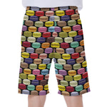 French Macarons Pattern Print Men's Beach Shorts
