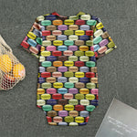 French Macarons Pattern Print Men's Bodysuit