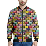 French Macarons Pattern Print Men's Bomber Jacket