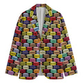 French Macarons Pattern Print Men's Cotton Blazer
