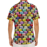 French Macarons Pattern Print Men's Deep V-Neck Shirt