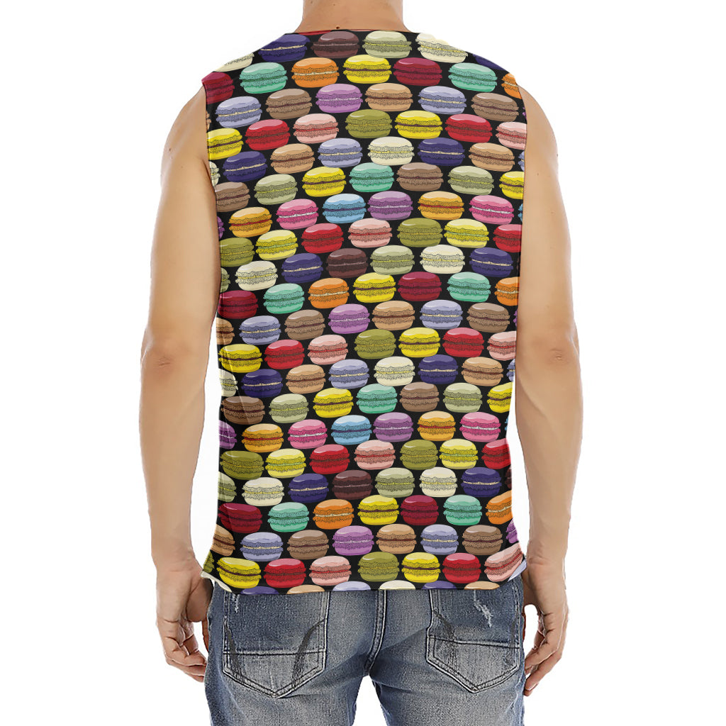 French Macarons Pattern Print Men's Fitness Tank Top