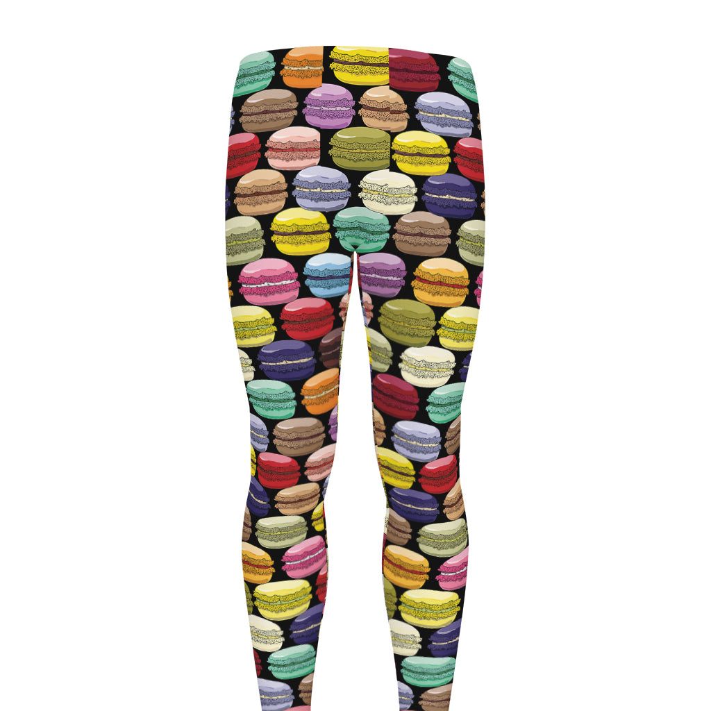 French Macarons Pattern Print Men's leggings