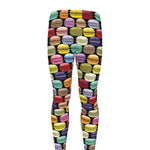 French Macarons Pattern Print Men's leggings