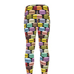 French Macarons Pattern Print Men's leggings