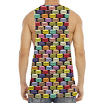 French Macarons Pattern Print Men's Muscle Tank Top