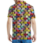 French Macarons Pattern Print Men's Polo Shirt