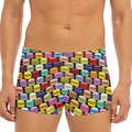 French Macarons Pattern Print Men's Short Boxer Briefs