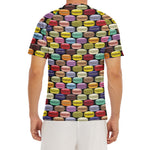 French Macarons Pattern Print Men's Short Sleeve Rash Guard