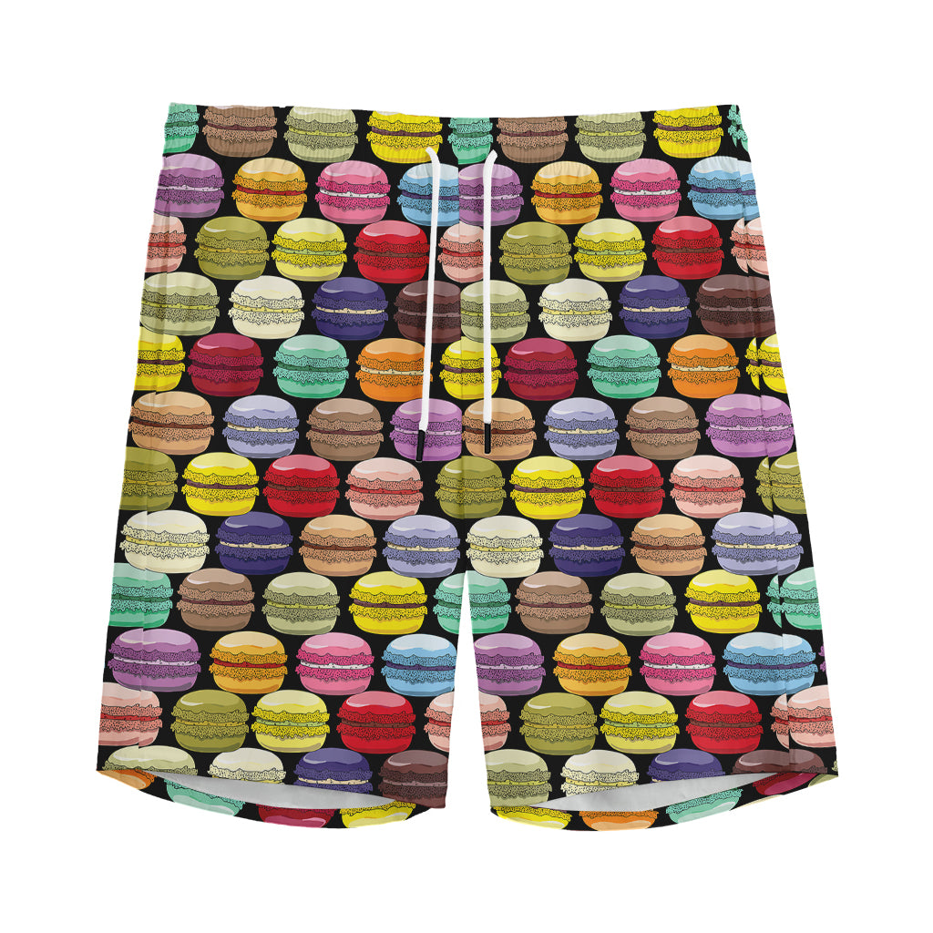 French Macarons Pattern Print Men's Sports Shorts