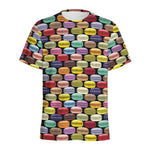 French Macarons Pattern Print Men's Sports T-Shirt
