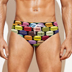 French Macarons Pattern Print Men's Swim Briefs