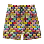 French Macarons Pattern Print Men's Swim Trunks