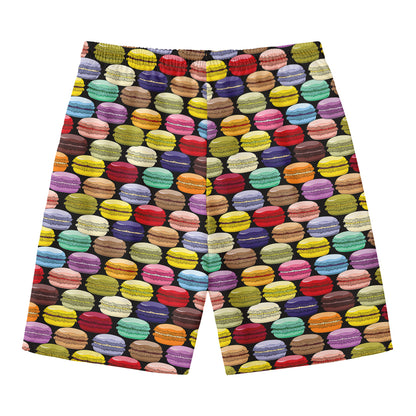 French Macarons Pattern Print Men's Swim Trunks
