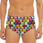 French Macarons Pattern Print Men's Triangle Swim Briefs
