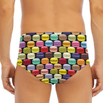 French Macarons Pattern Print Men's Triangle Swim Briefs