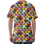 French Macarons Pattern Print Men's Velvet T-Shirt