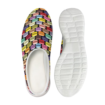 French Macarons Pattern Print Mesh Casual Shoes
