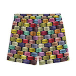 French Macarons Pattern Print Mesh Shorts