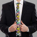 French Macarons Pattern Print Necktie
