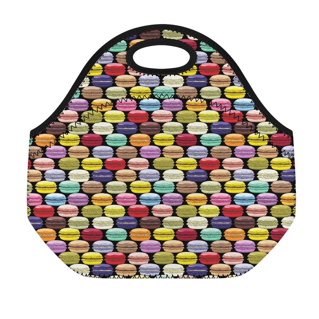 French Macarons Pattern Print Neoprene Lunch Bag