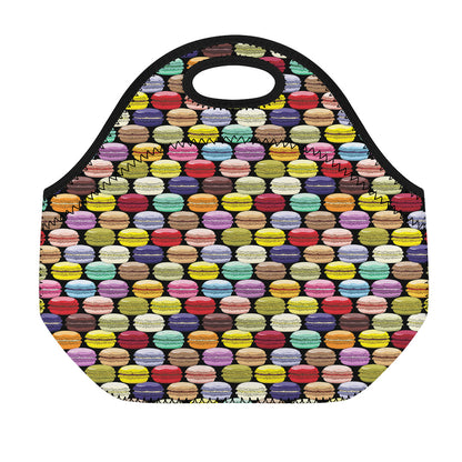 French Macarons Pattern Print Neoprene Lunch Bag