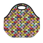 French Macarons Pattern Print Neoprene Lunch Bag
