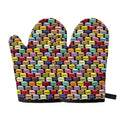 French Macarons Pattern Print Oven Mitts