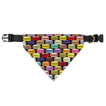 French Macarons Pattern Print Over The Collar Dog Bandana