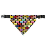 French Macarons Pattern Print Over The Collar Dog Bandana