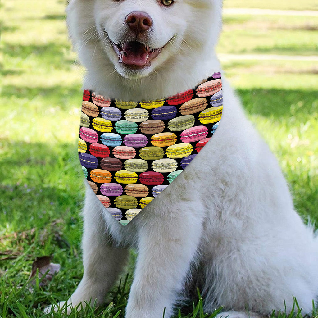French Macarons Pattern Print Over The Collar Dog Bandana