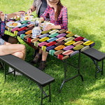 French Macarons Pattern Print Picnic Table Cover