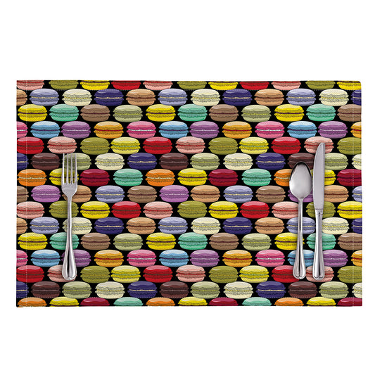 French Macarons Pattern Print Placemat