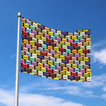 French Macarons Pattern Print Polyester Flag