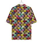 French Macarons Pattern Print Rayon Hawaiian Shirt